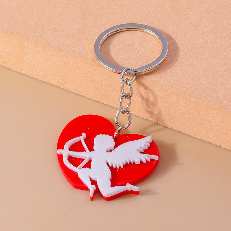 Wholesale Love Angel Cupid EKG Keychain